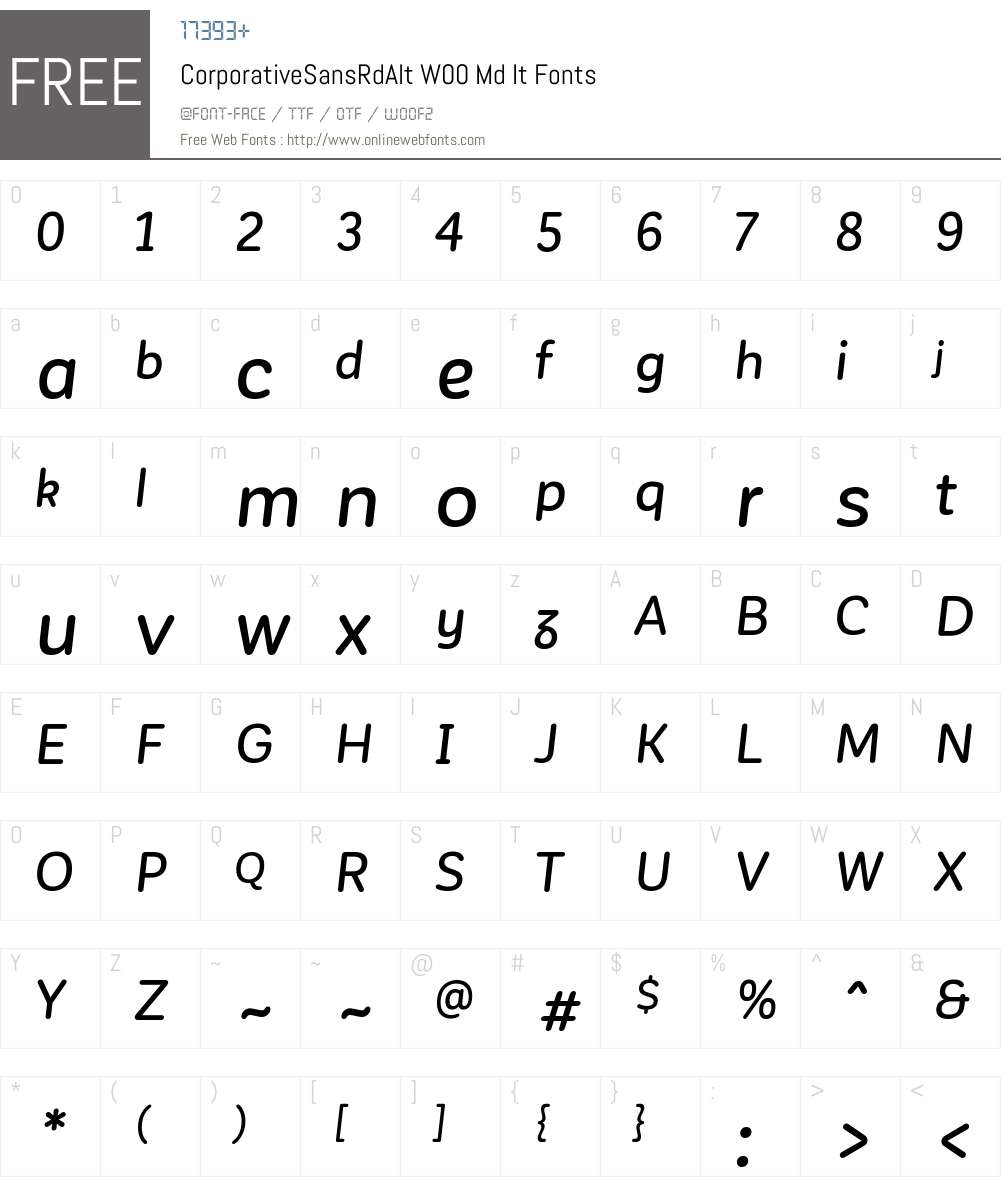 Corporative Sans Rounded Font Screenshots
