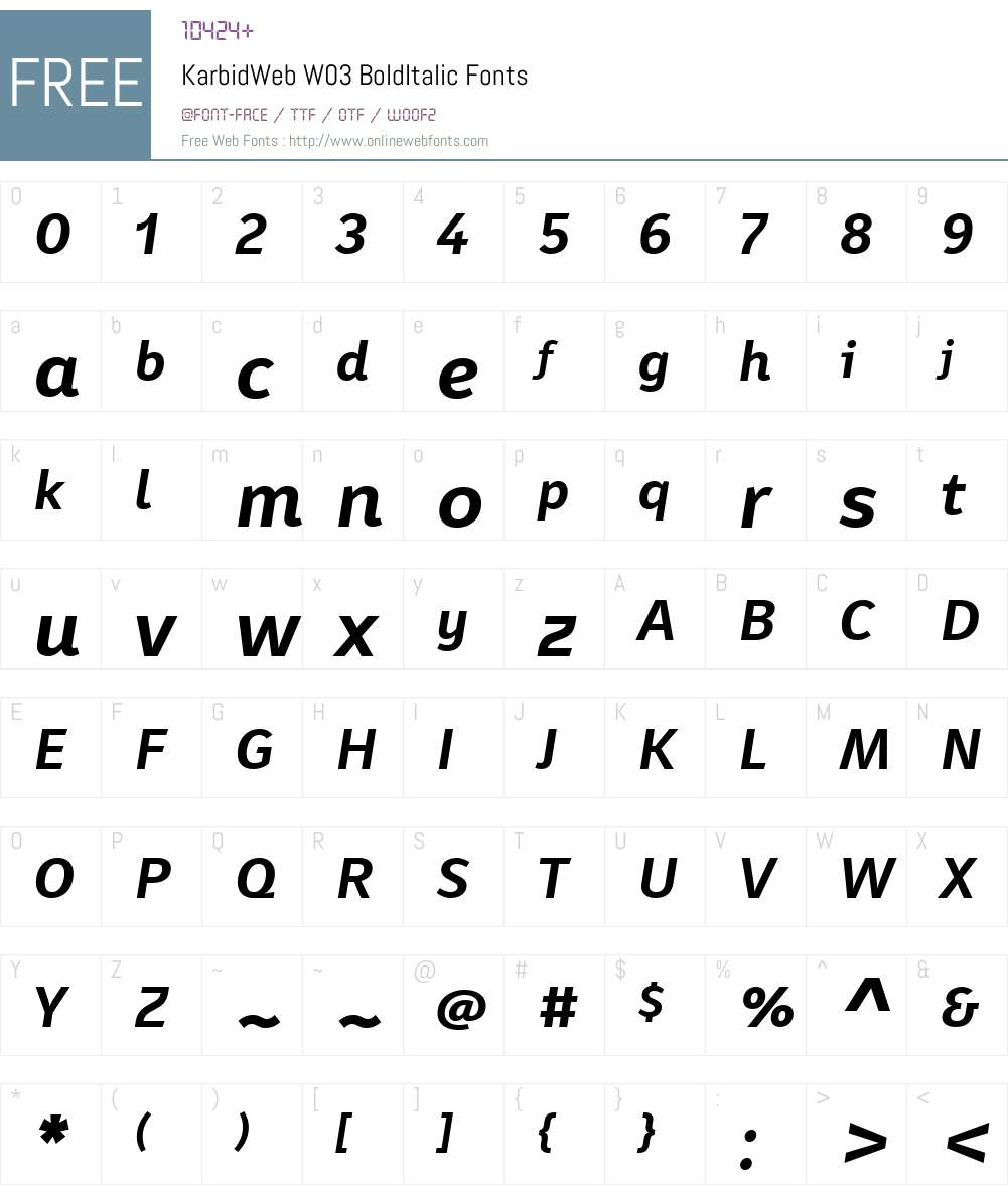 FF Karbid Font Screenshots
