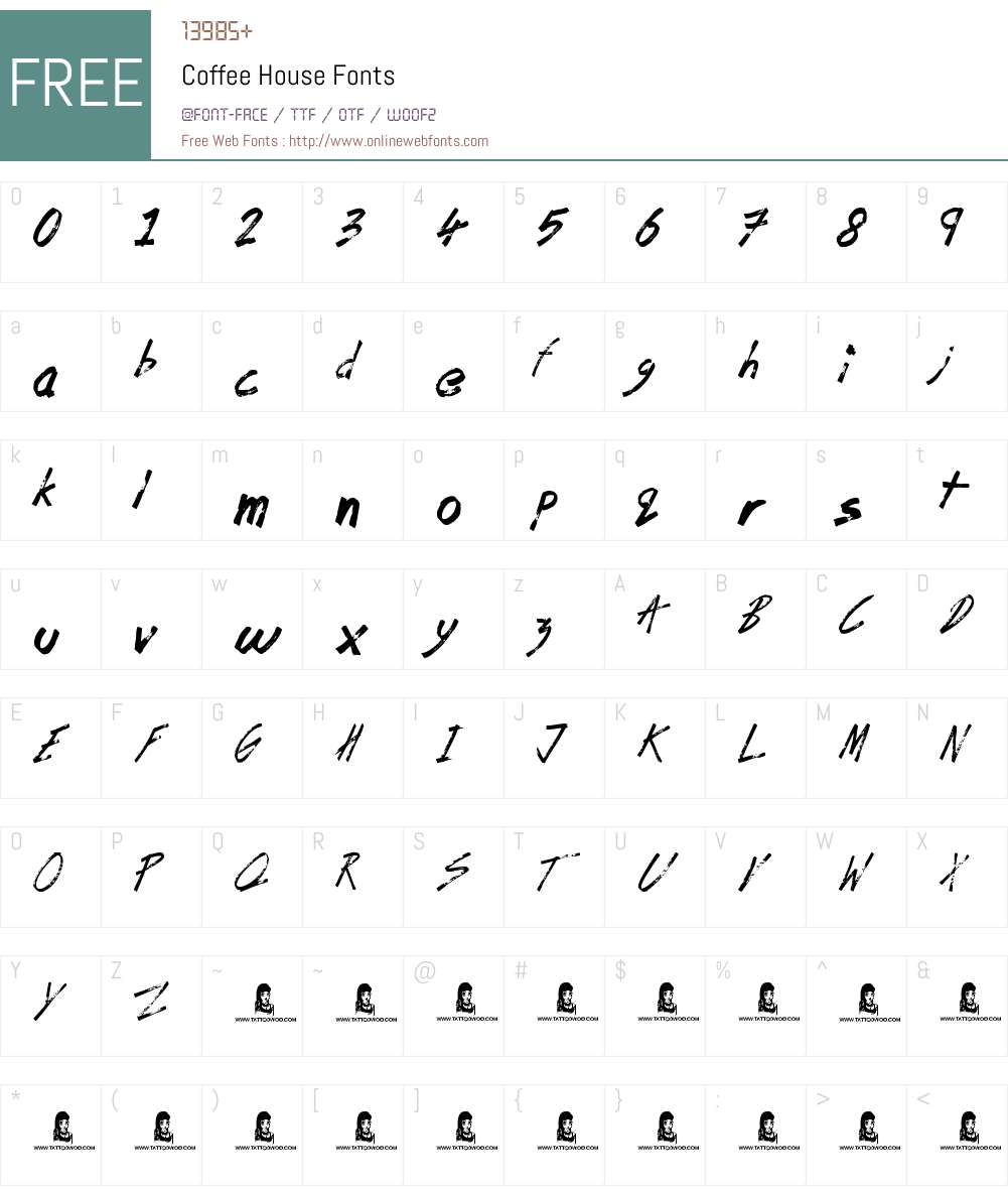 Coffee House Font Screenshots