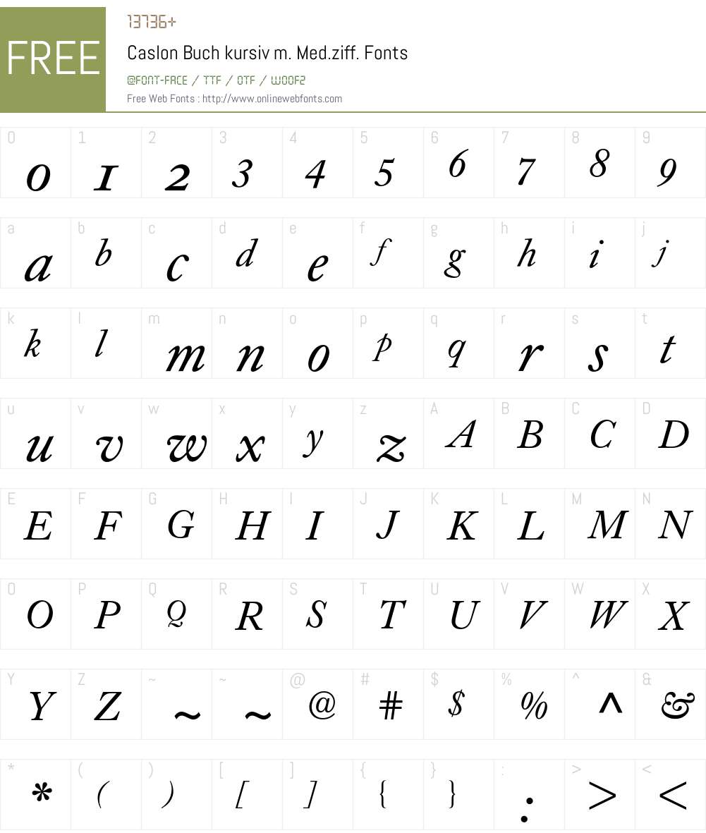 Caslon Buch Expert BQ Font Screenshots