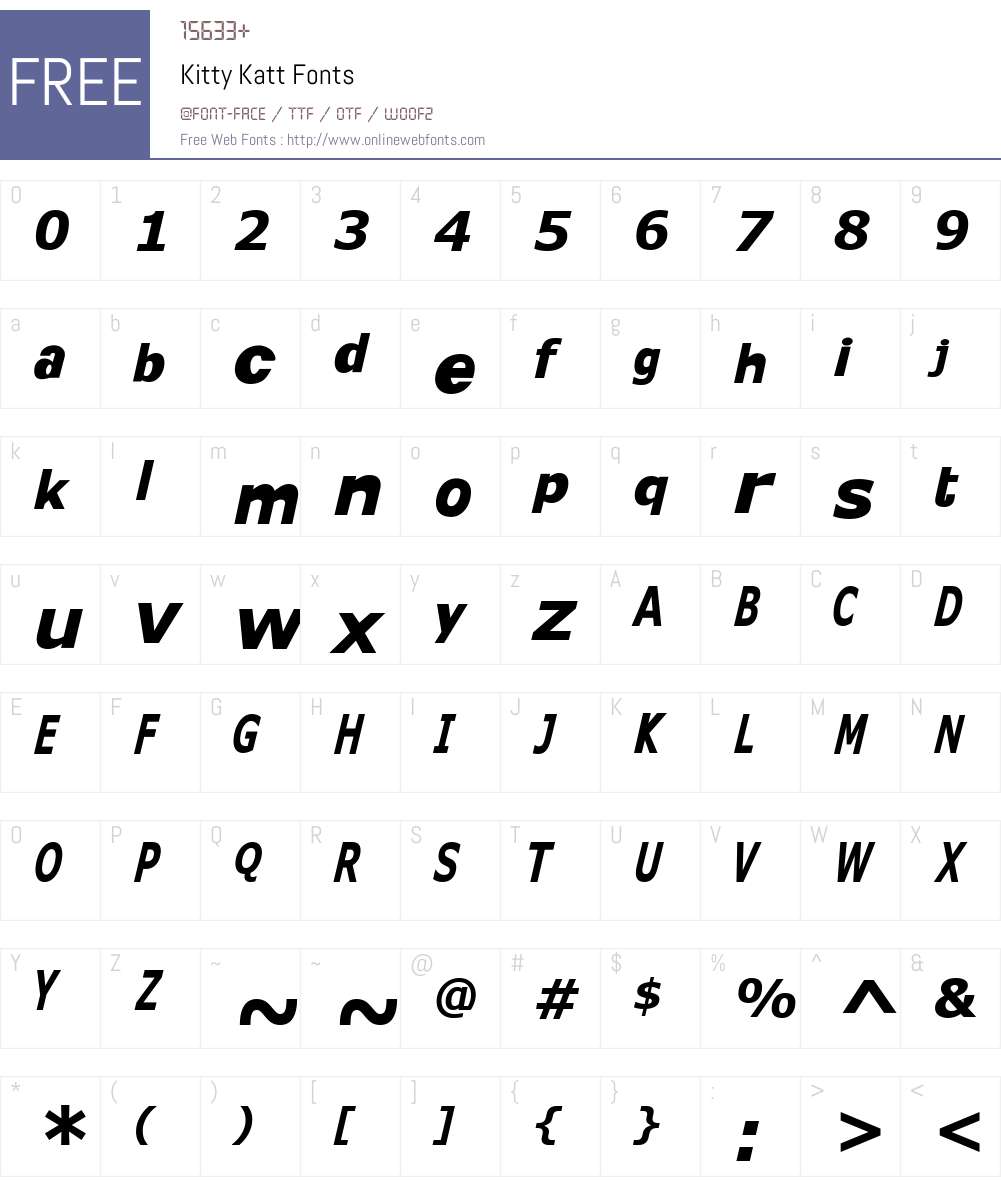 Kitty Katt Font Screenshots