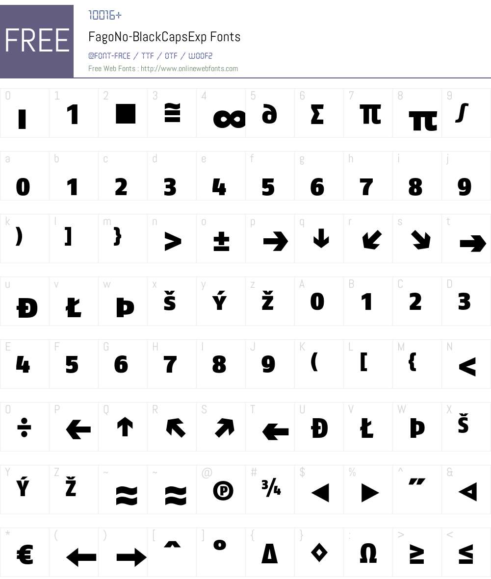 FagoNo Font Screenshots