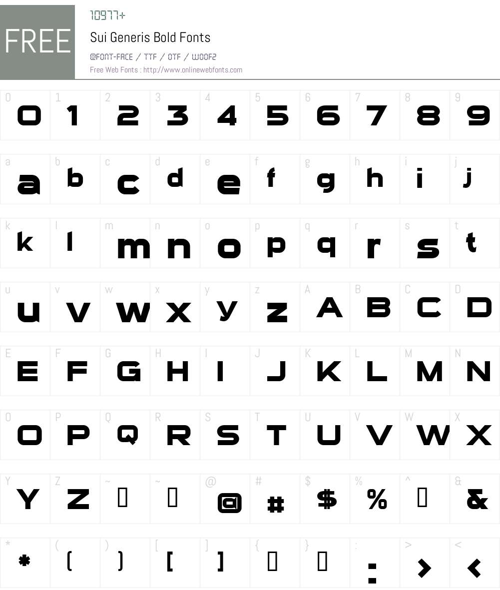 Sui Generis Font Screenshots