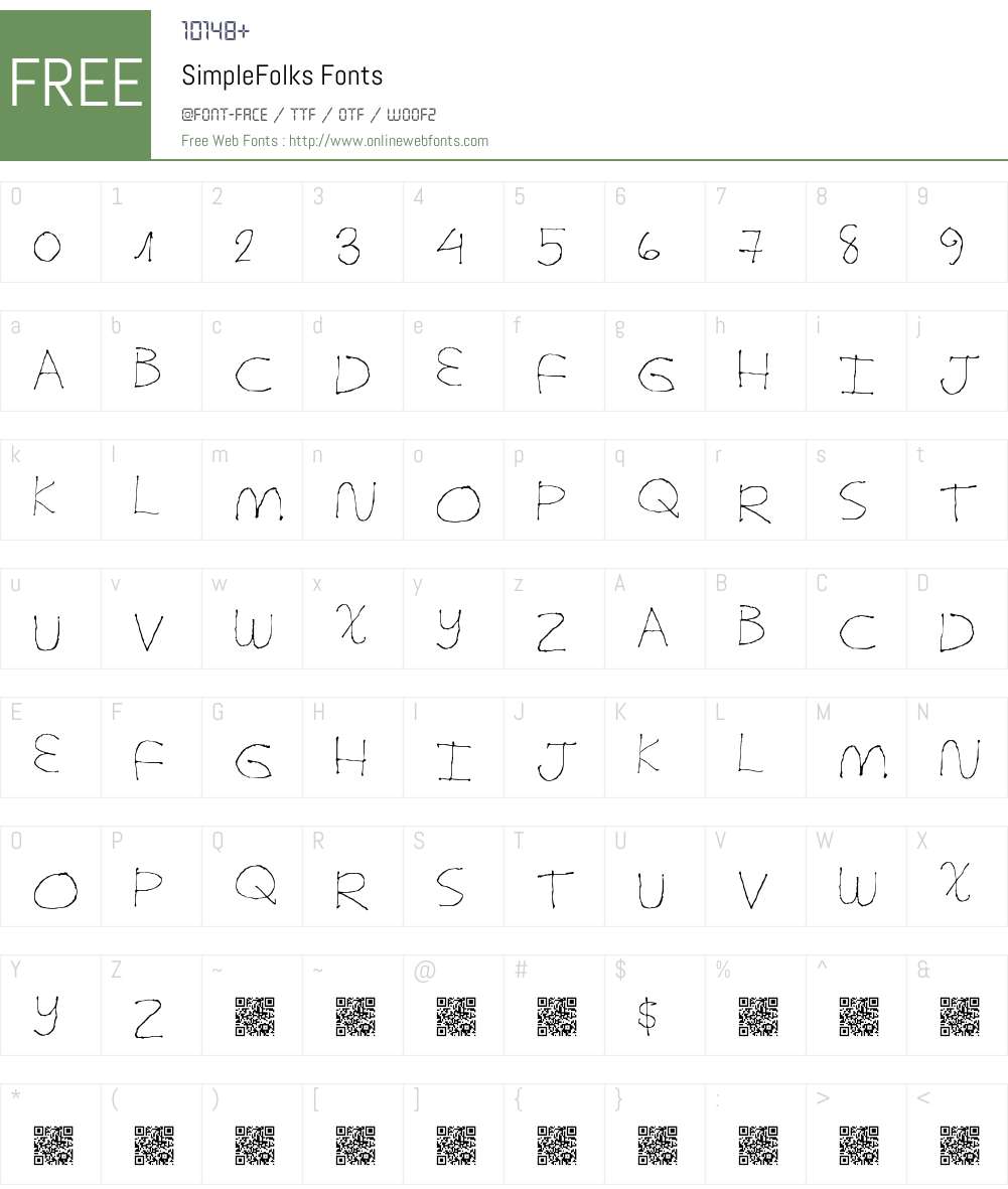 SimpleFolks Font Screenshots