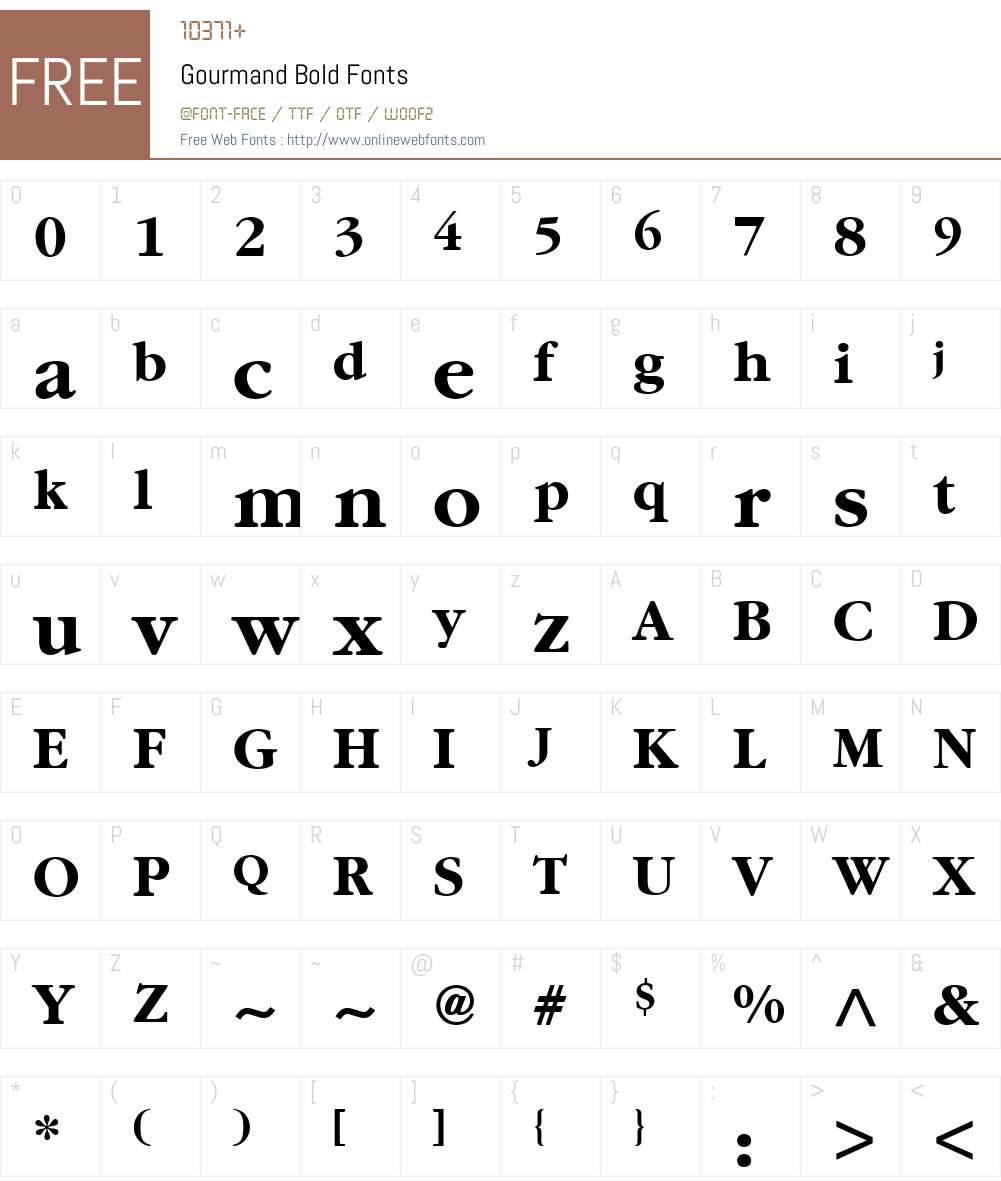 Gourmand Font Screenshots