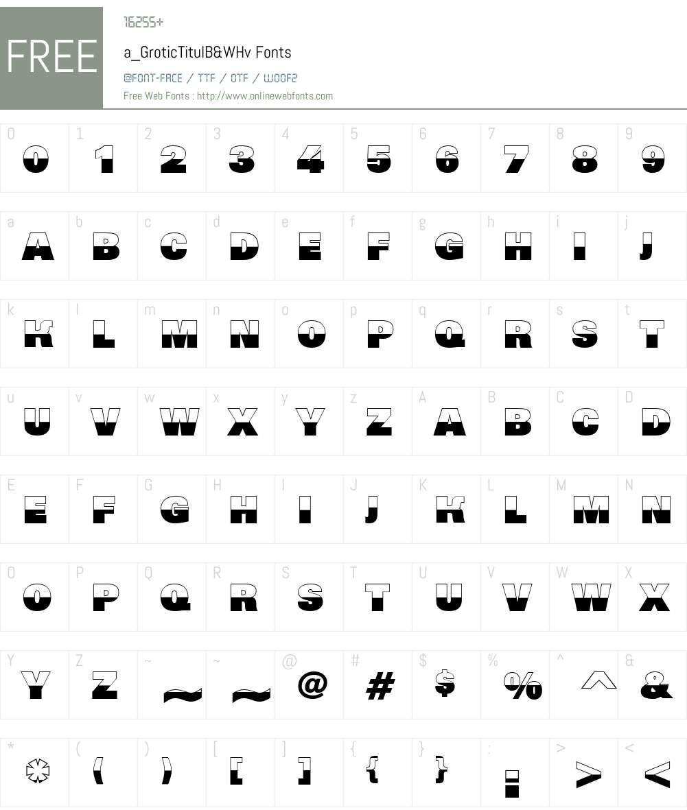 a_GroticTitulB&WHv Font Screenshots