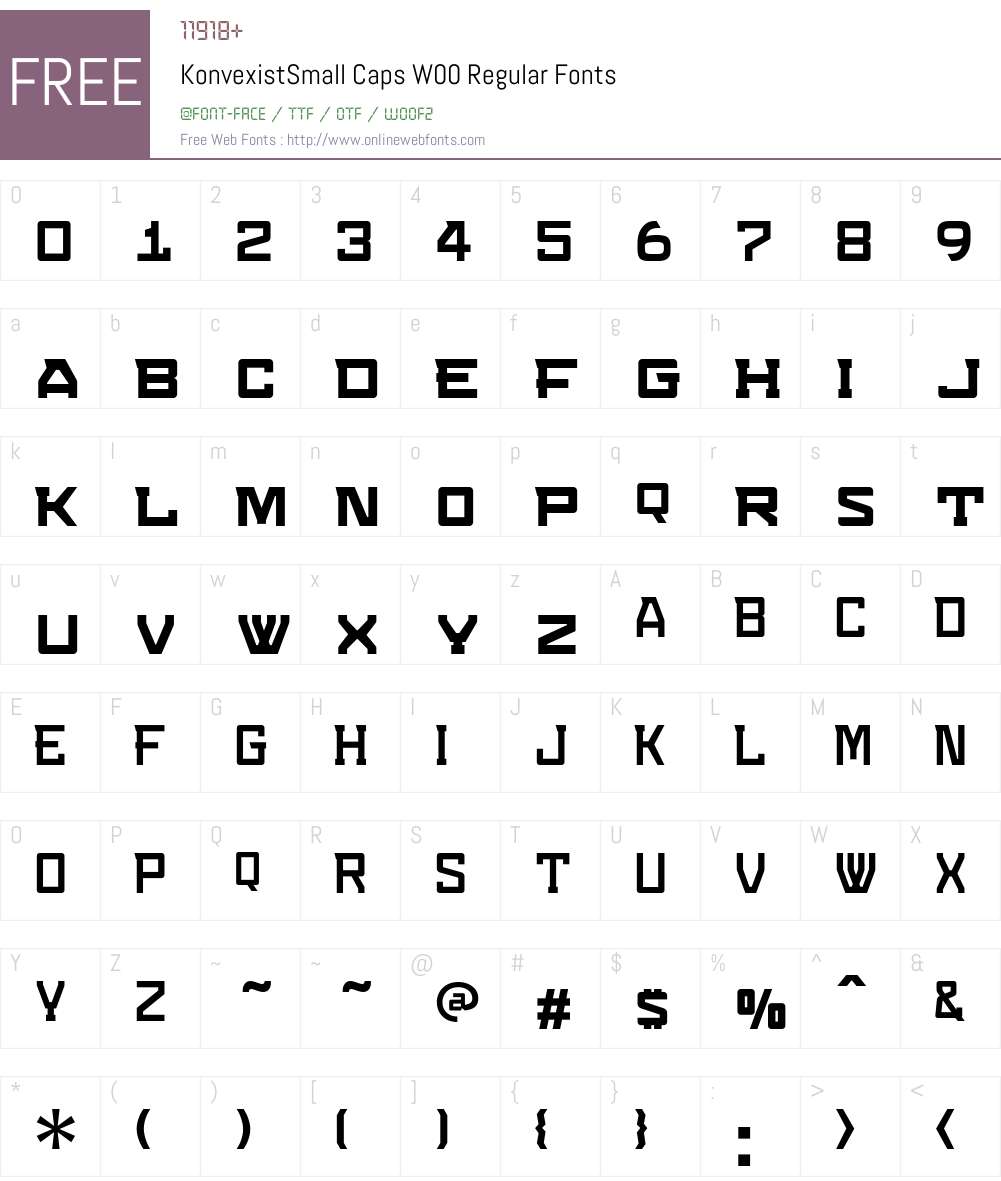 Konvexist Font Screenshots