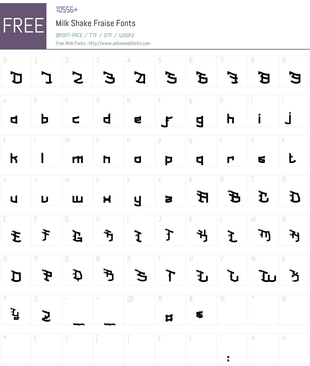 Milk Shake Fraise Font Screenshots