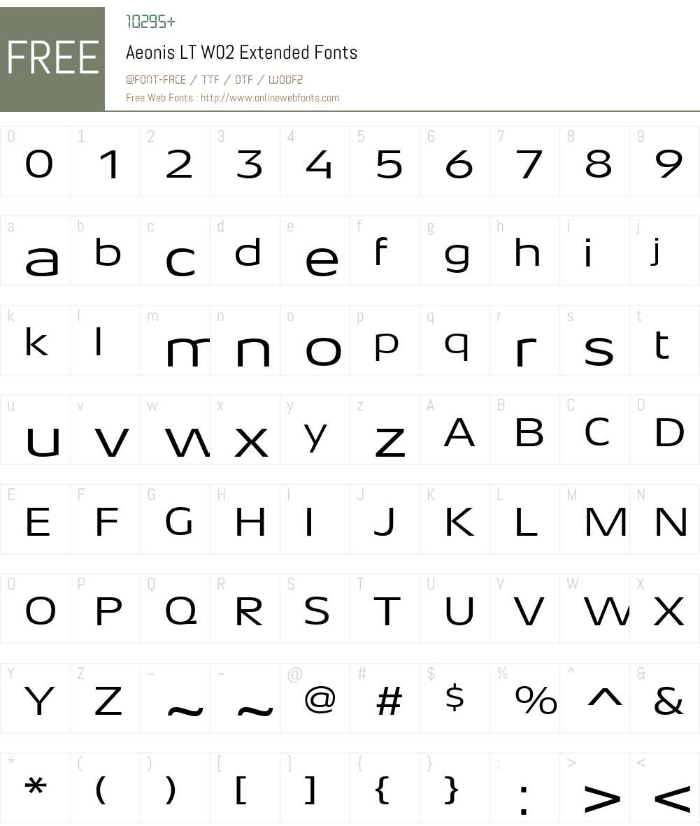 AeonisLTW01-Extended Font Screenshots