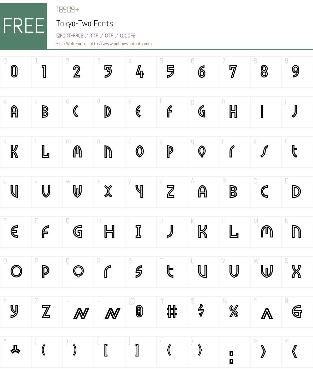 Tokyo Font Screenshots