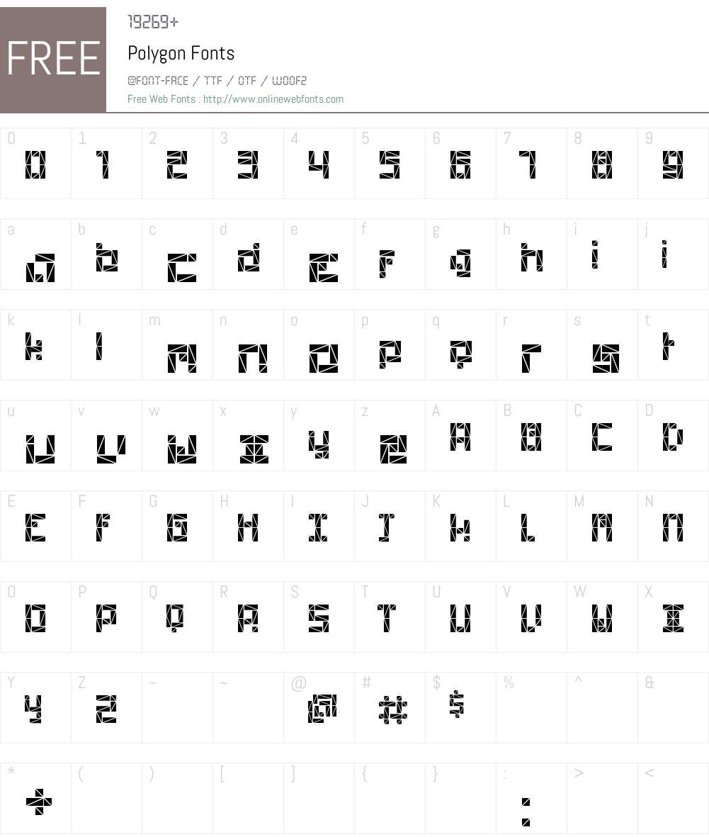 Polygon Font Screenshots