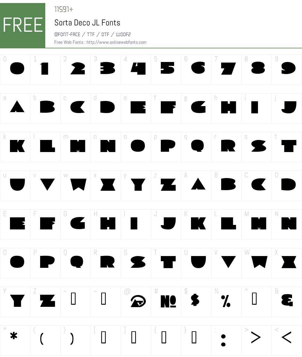 Sorta Deco JL Font Screenshots