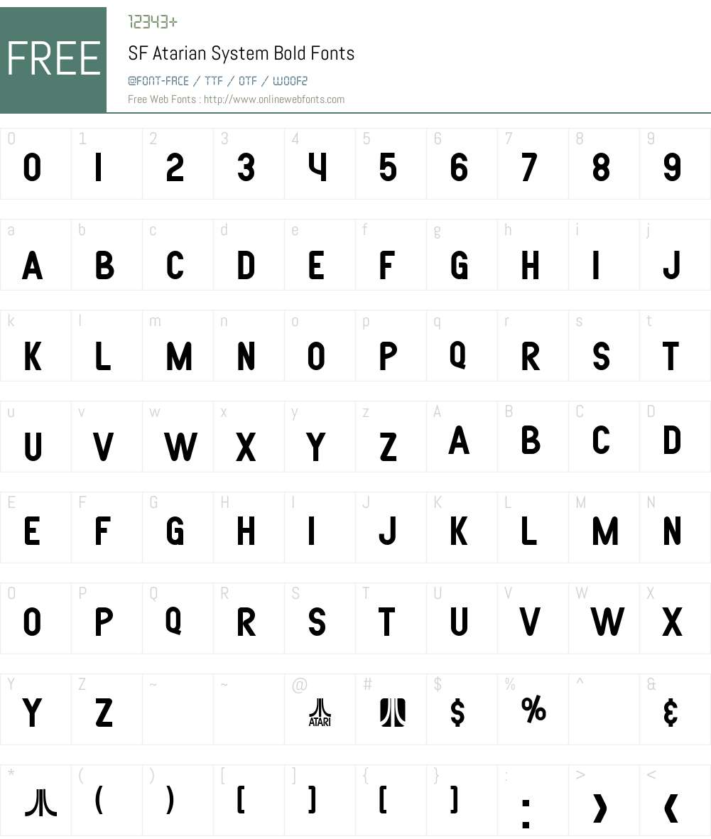 SF Atarian System Font Screenshots