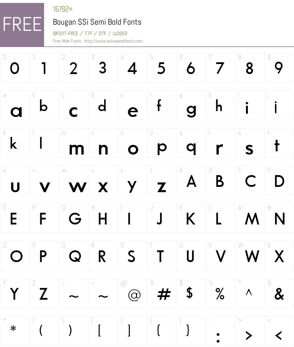 Bougan SSi Font Screenshots