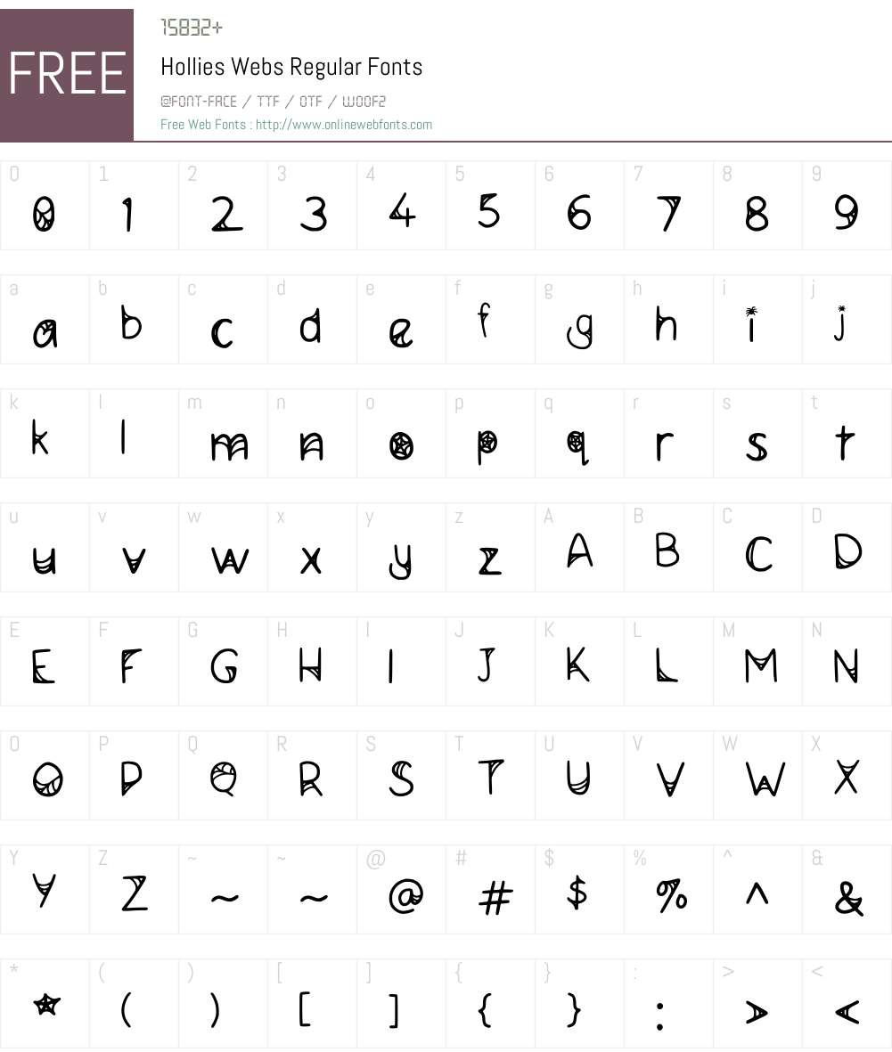 Hollies Webs 001.001 Fonts Free Download