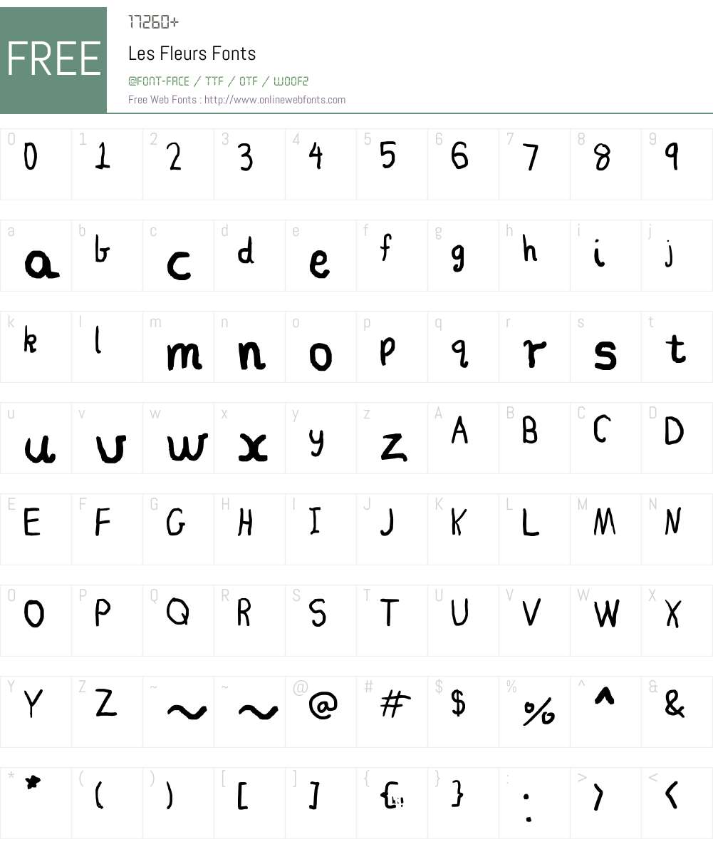 Les Fleurs Font Screenshots