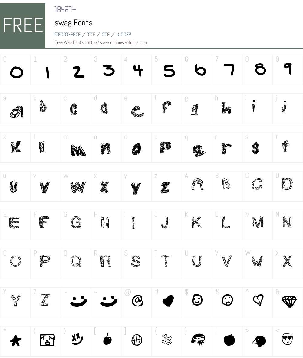 swag Font Screenshots