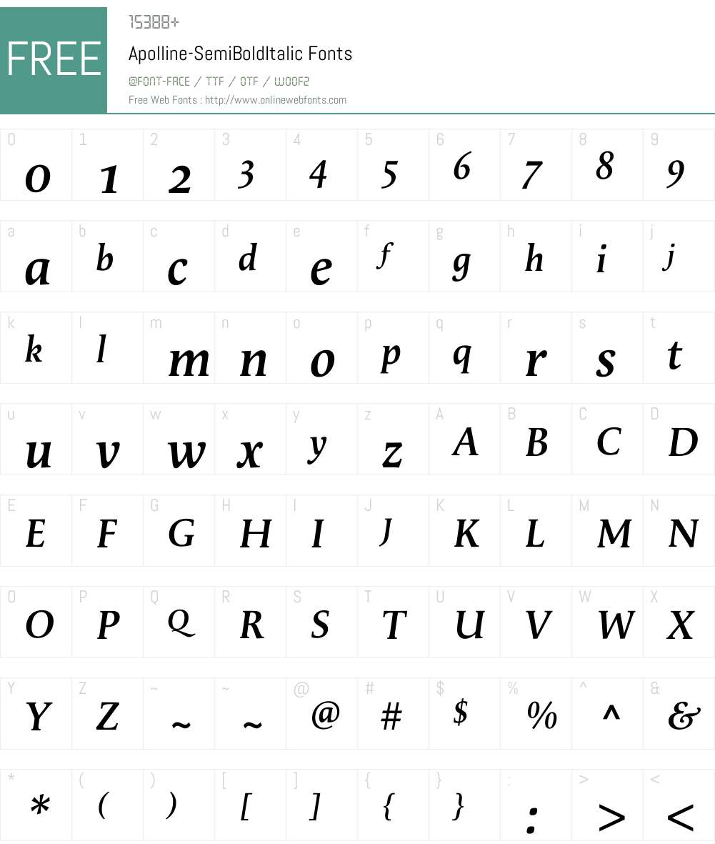 Apolline Font Screenshots
