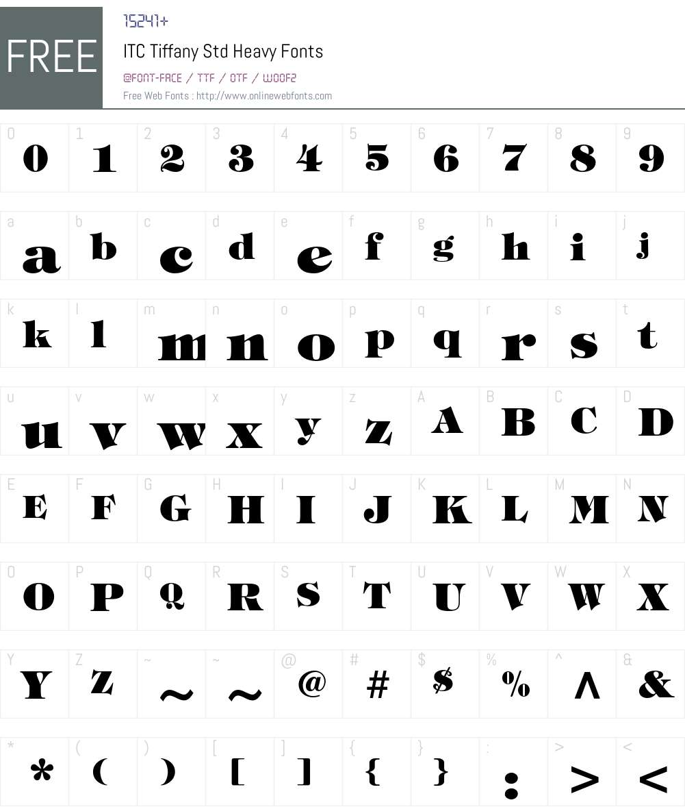 ITC Tiffany Std Font Screenshots