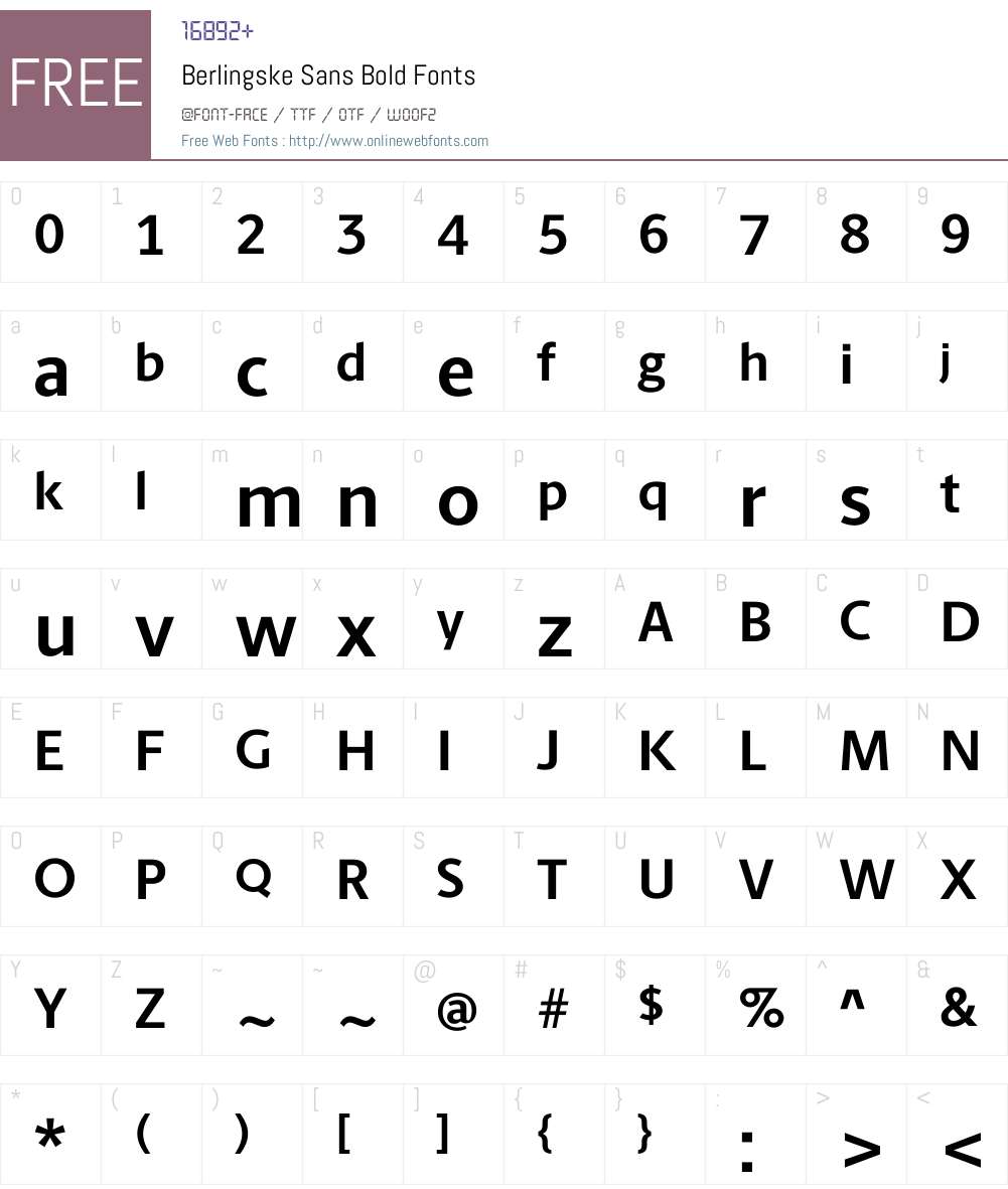 Berlingske Sans Font Screenshots