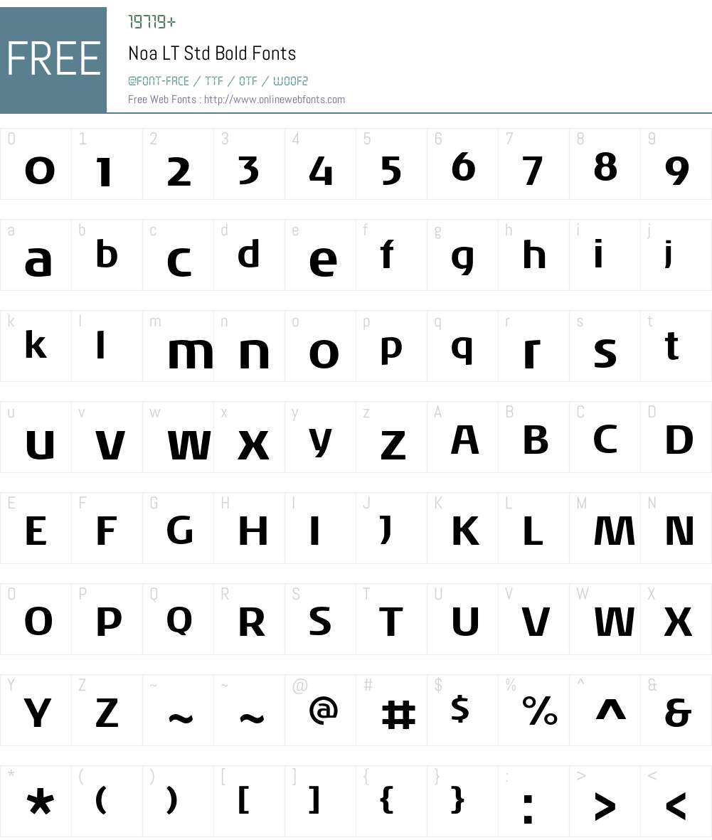 Noa LT Std Font Screenshots