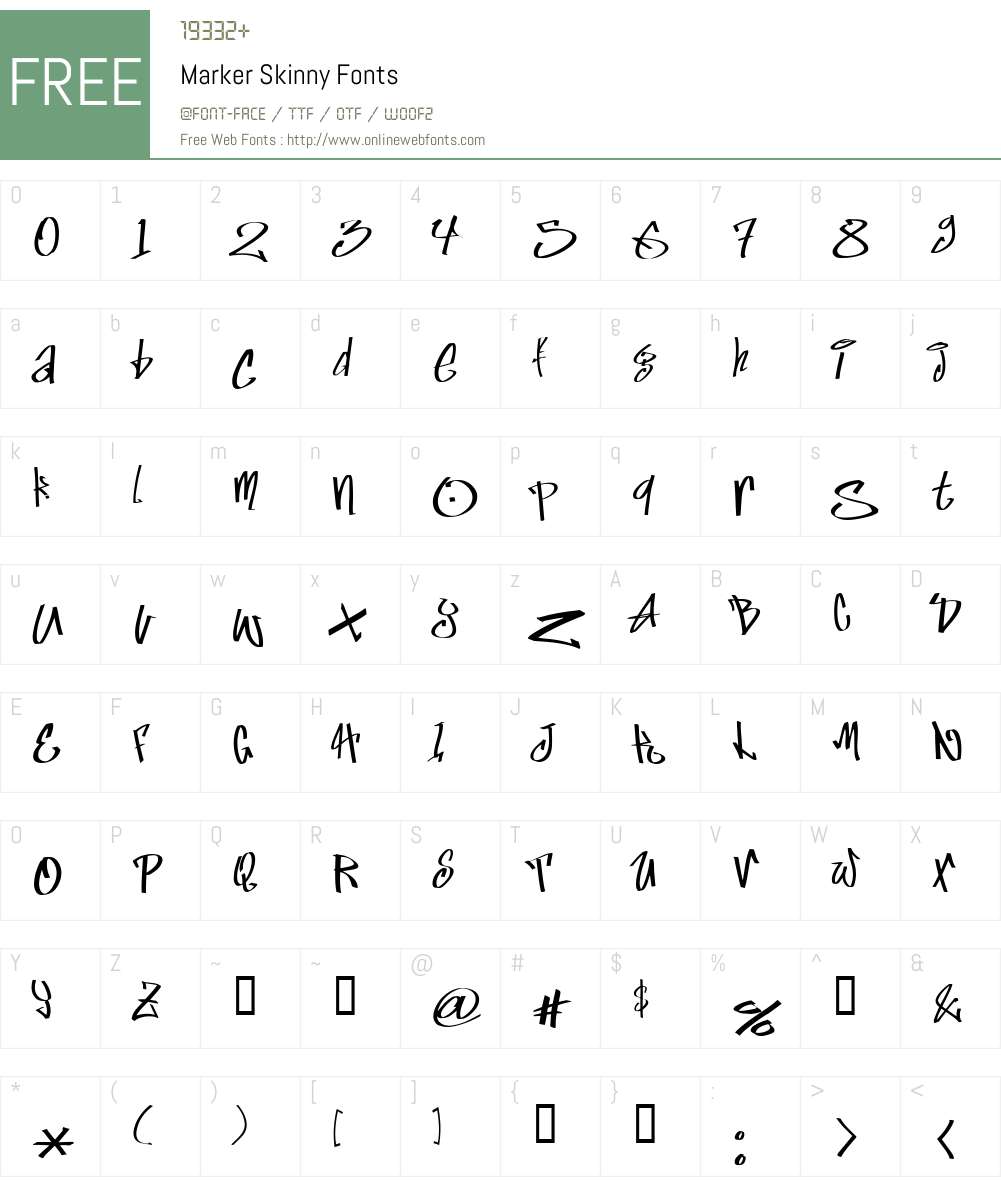 Marker Font Screenshots