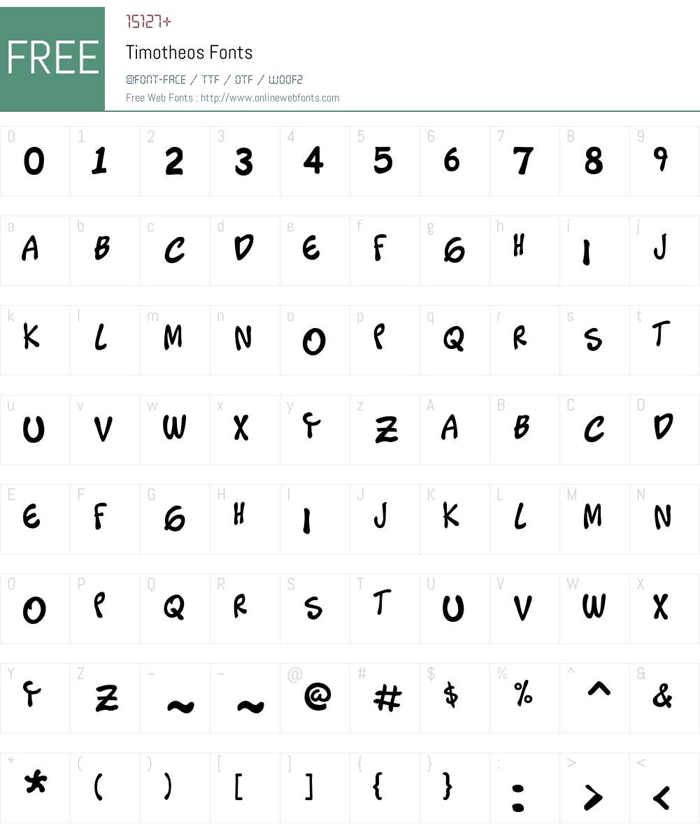 Timotheos Font Screenshots