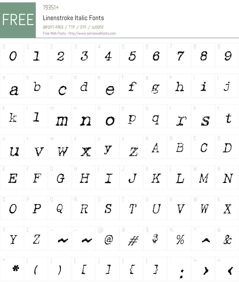Linenstroke Font Screenshots