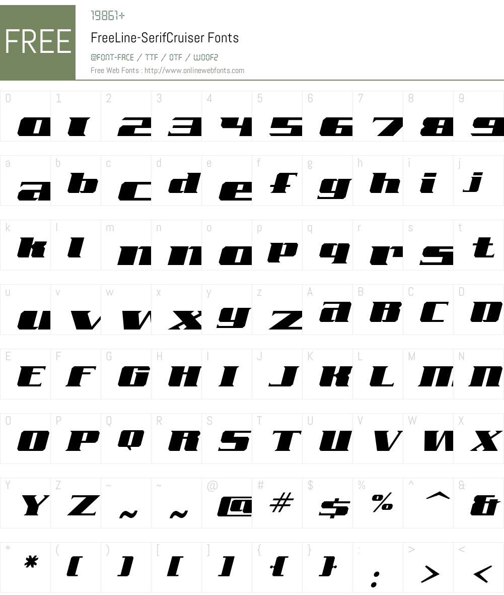 FreeLine Font Screenshots
