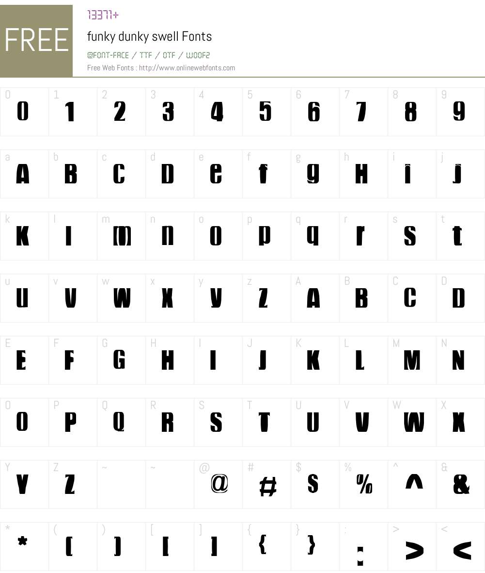 funky dunky Font Screenshots