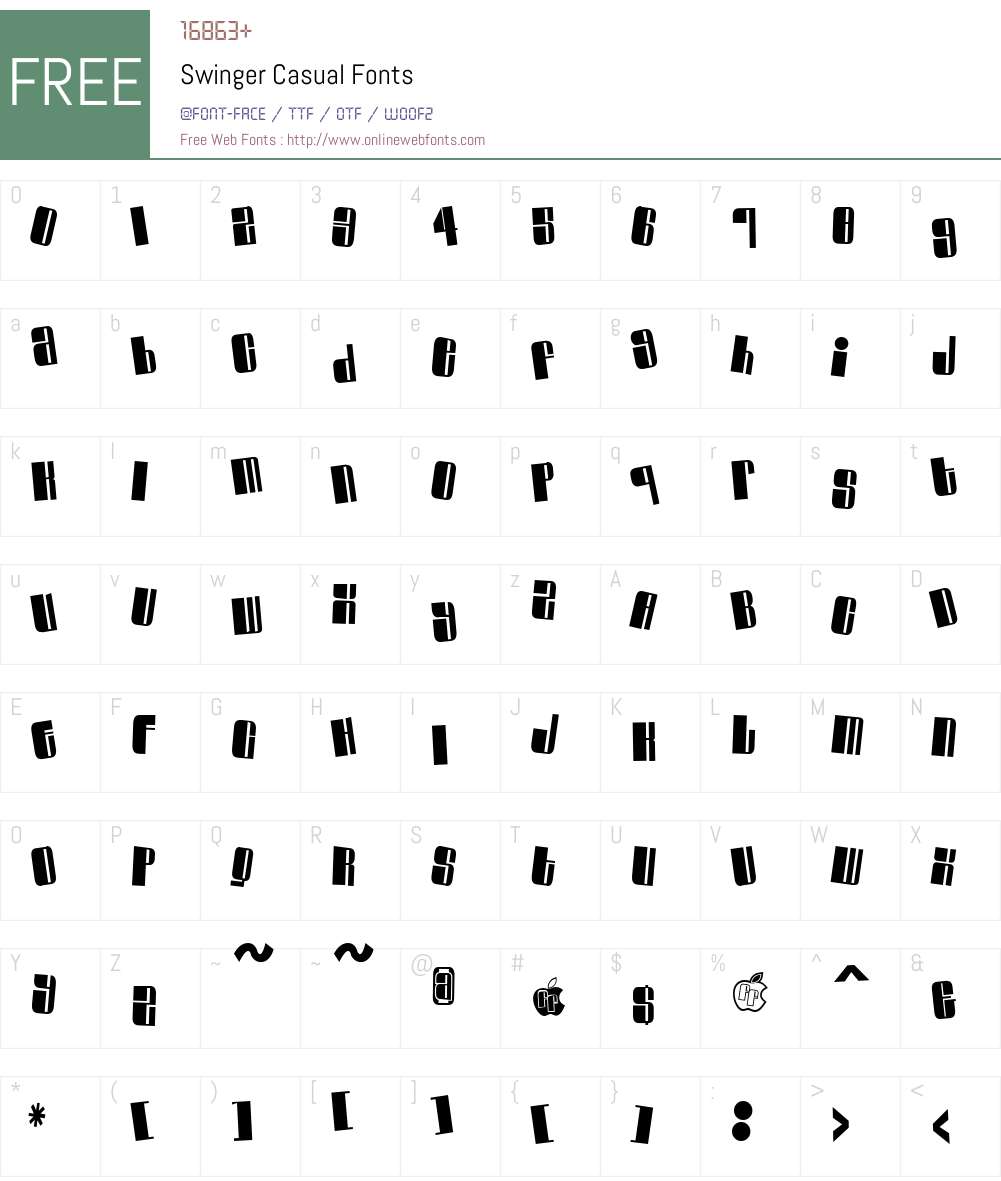 Swinger Casual Font Screenshots