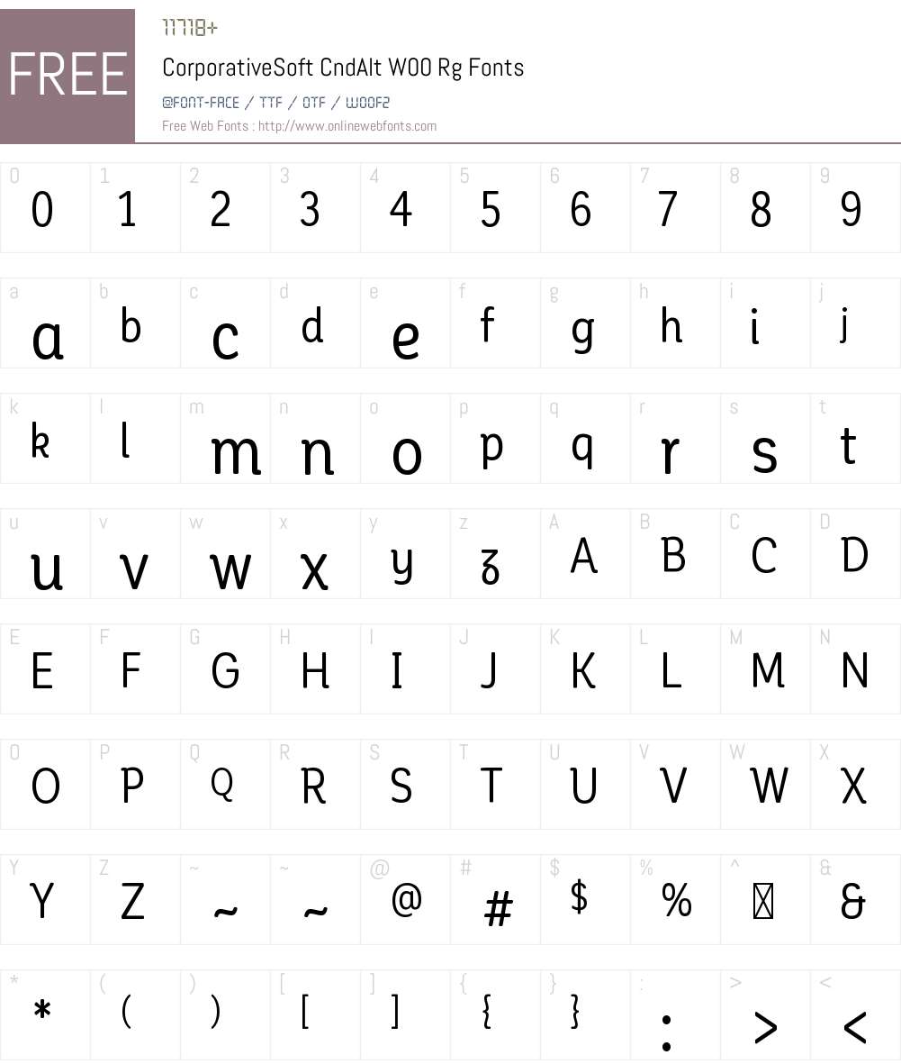 Corporative Soft Font Screenshots