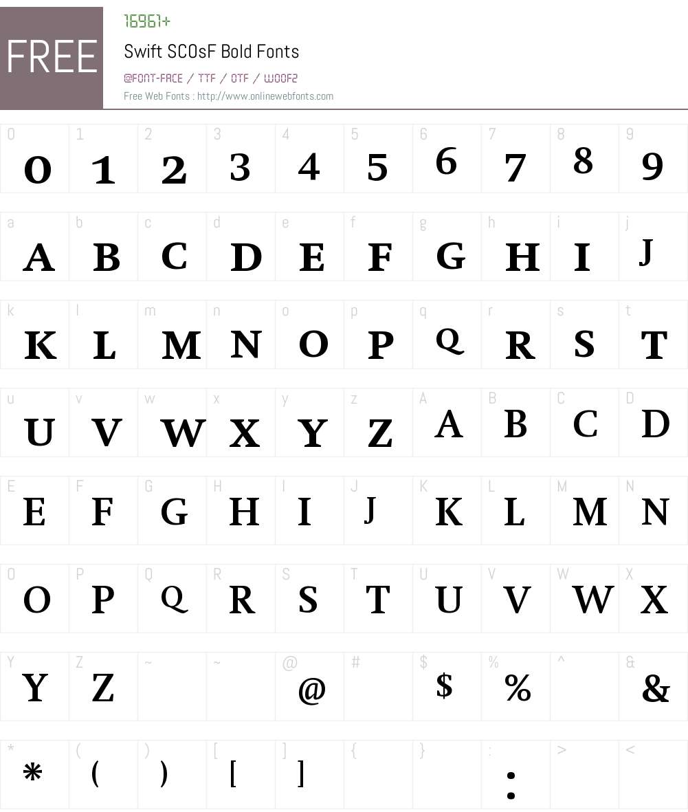 Swift Font Screenshots