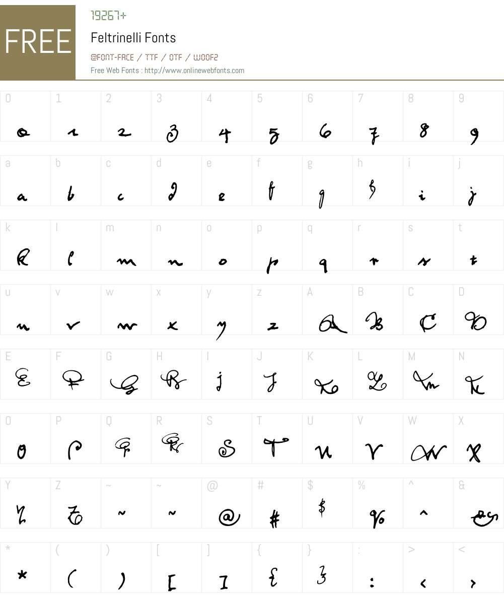 Feltrinelli Font Screenshots