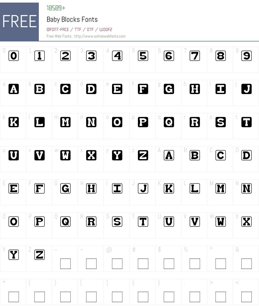 Baby Blocks Font Screenshots