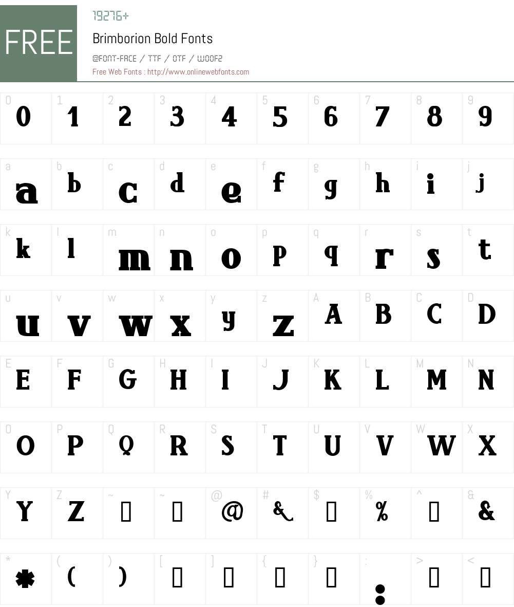 Brimborion Font Screenshots