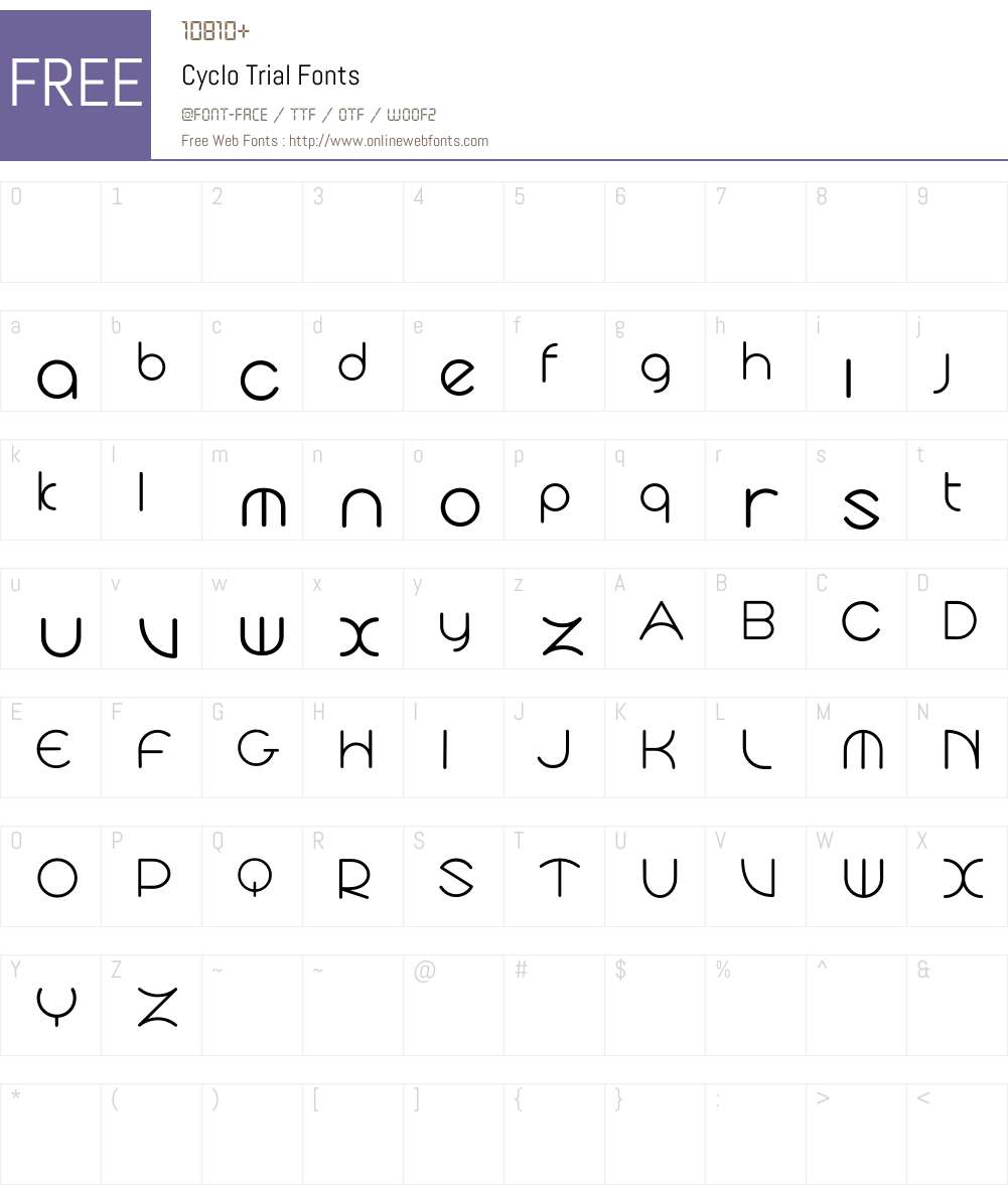 Cyclo Font Screenshots