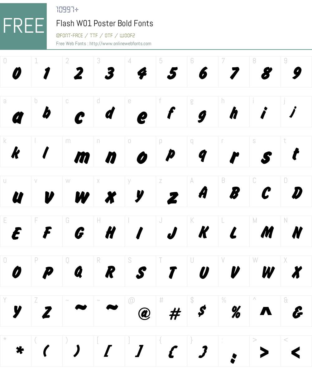 FlashW01-PosterBold Font Screenshots