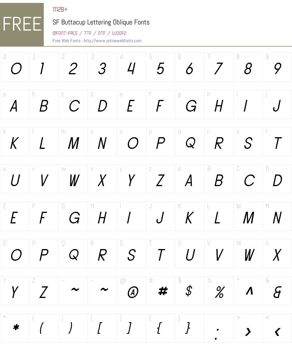 SF Buttacup Lettering Font Screenshots