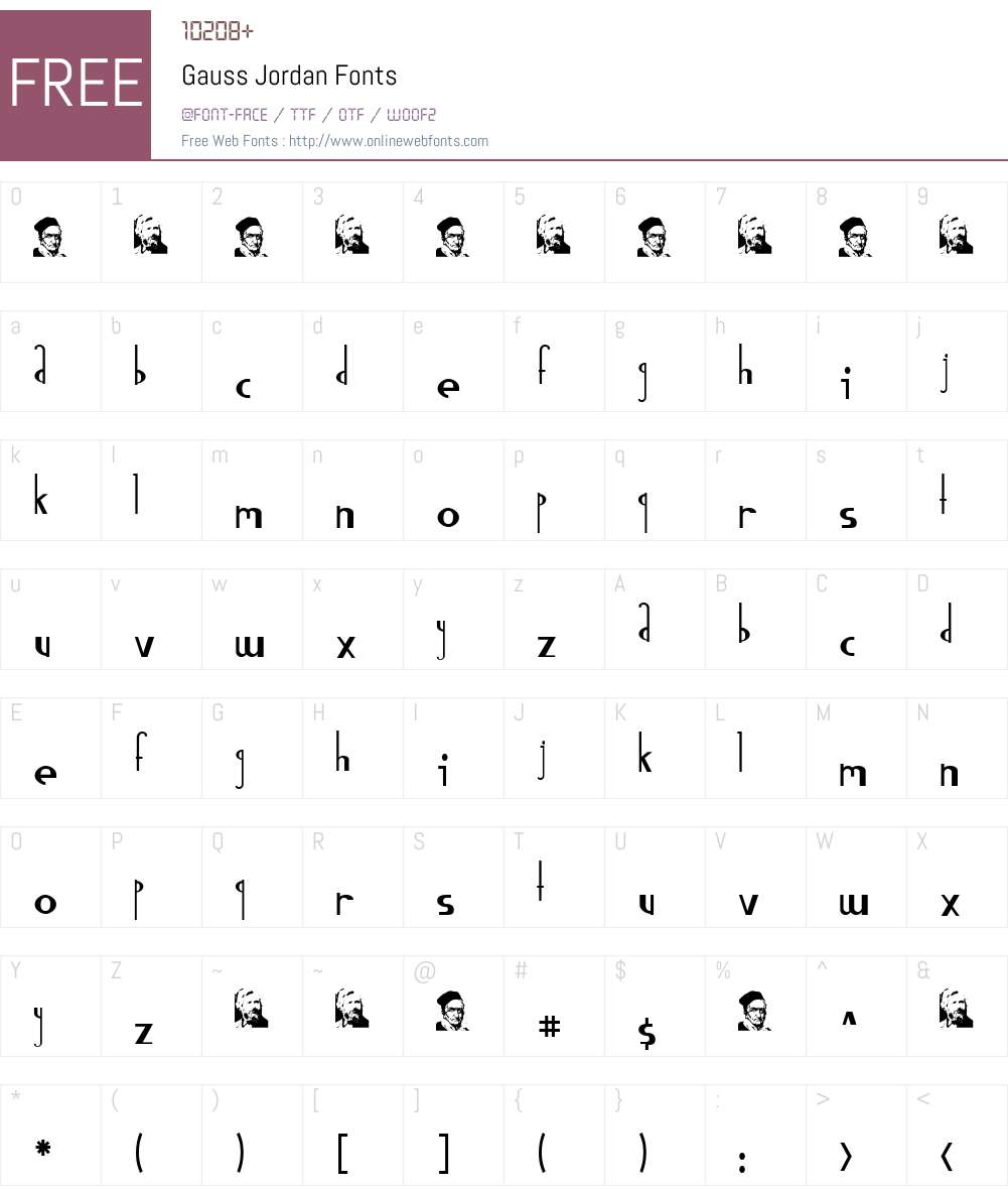 Gauss Jordan Font Screenshots