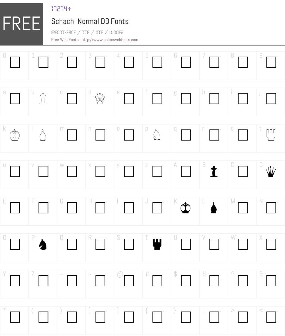 Schach DB Font Screenshots