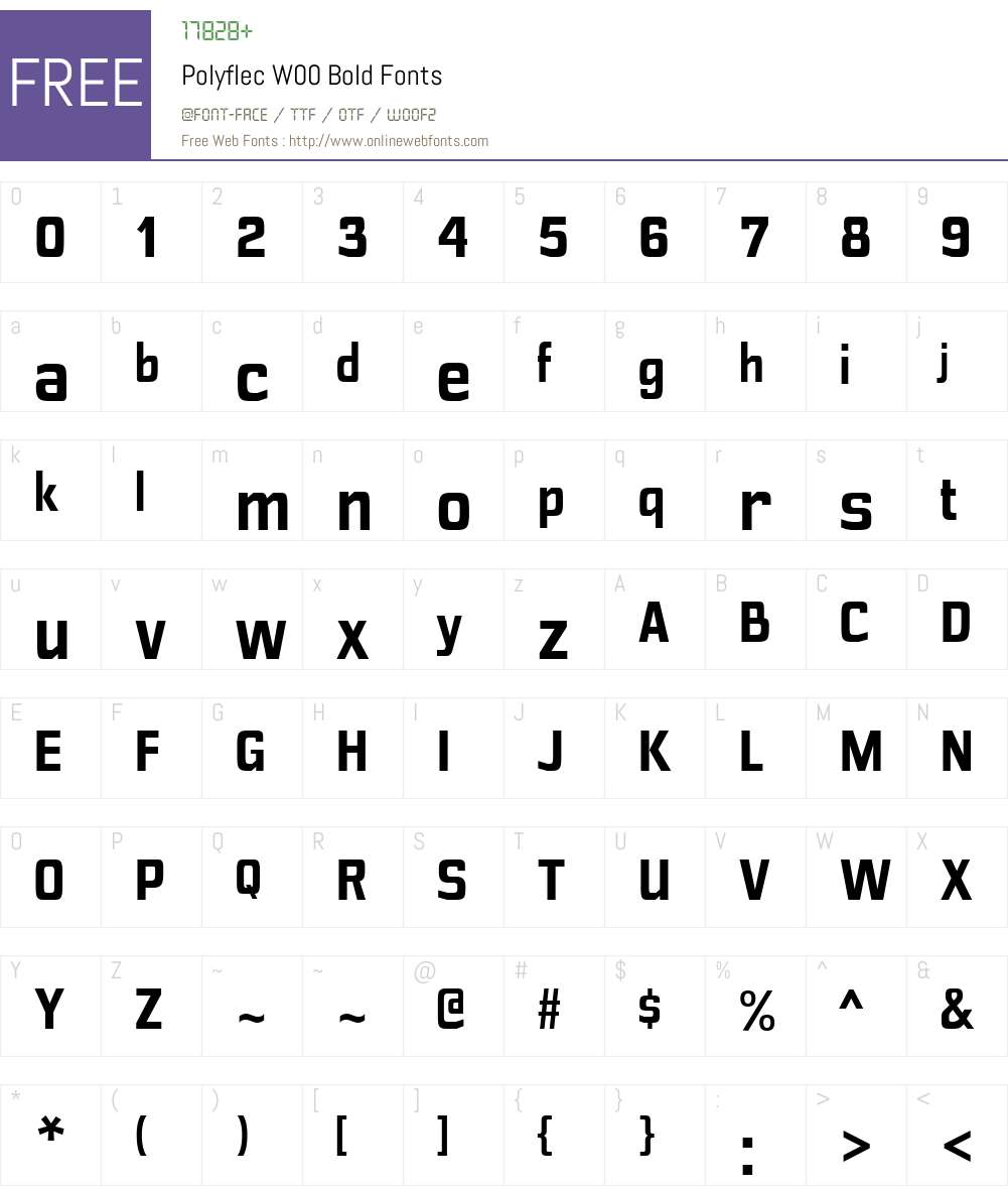 PolyflecW00-Bold Font Screenshots