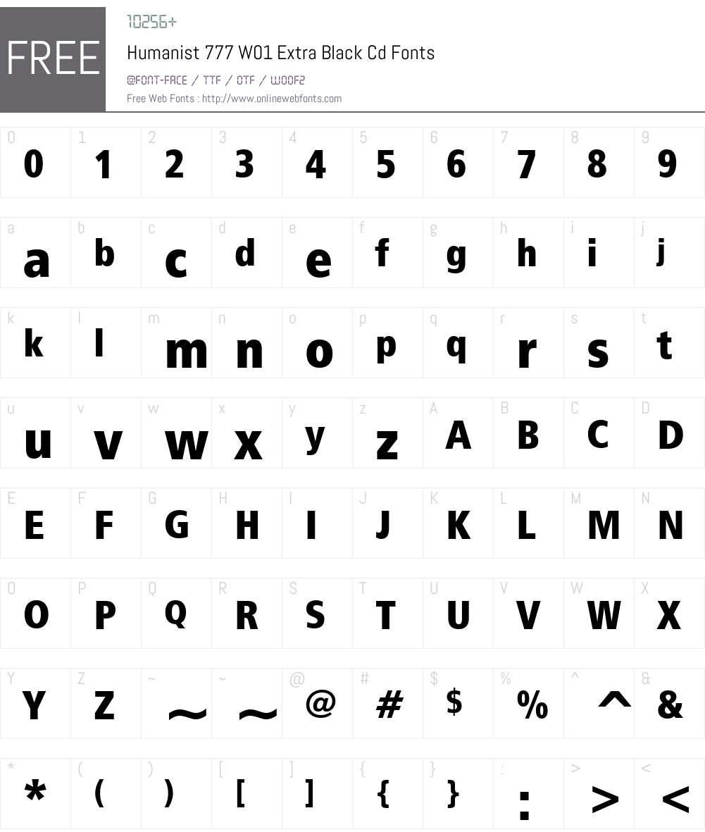 Humanist777W01-ExtraBlackCd Font Screenshots