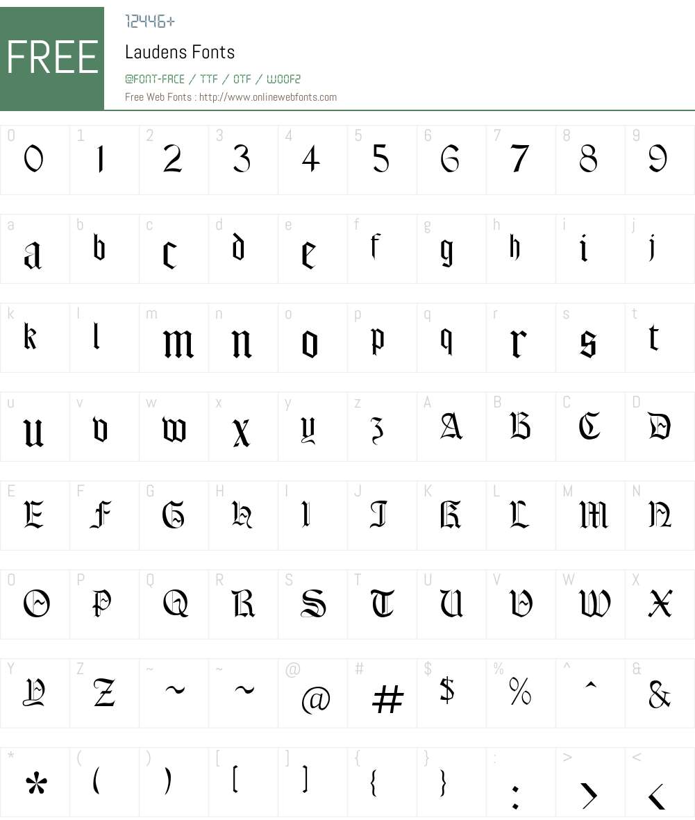 Laudens Font Screenshots