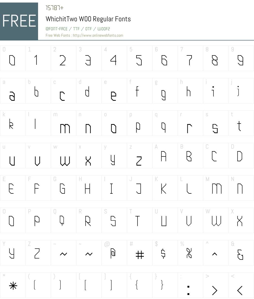 WhichitTwoW00-Regular Font Screenshots