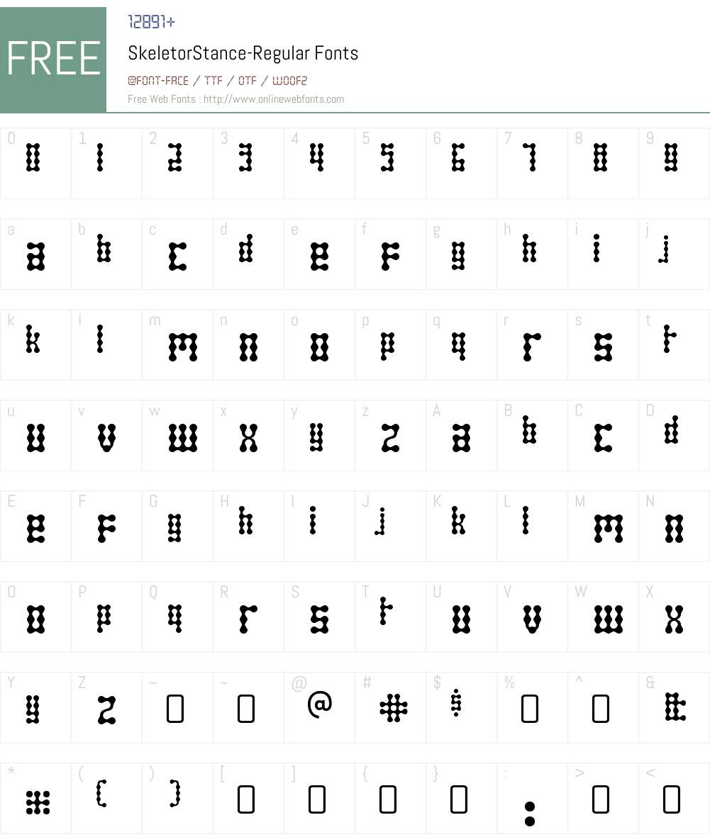 Skeletor Stance Font Screenshots