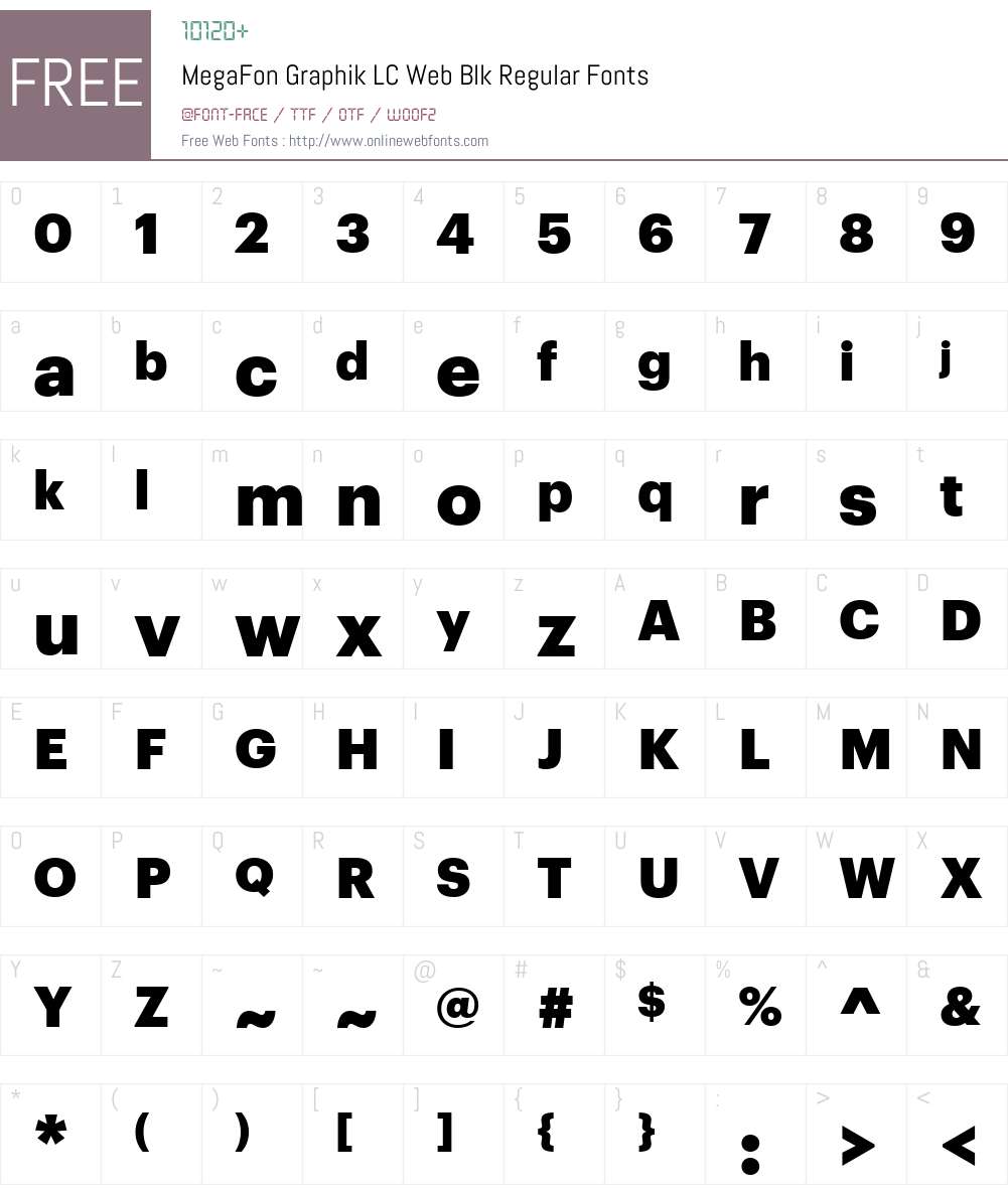 MegaFon Graphik LC Web Blk Font Screenshots