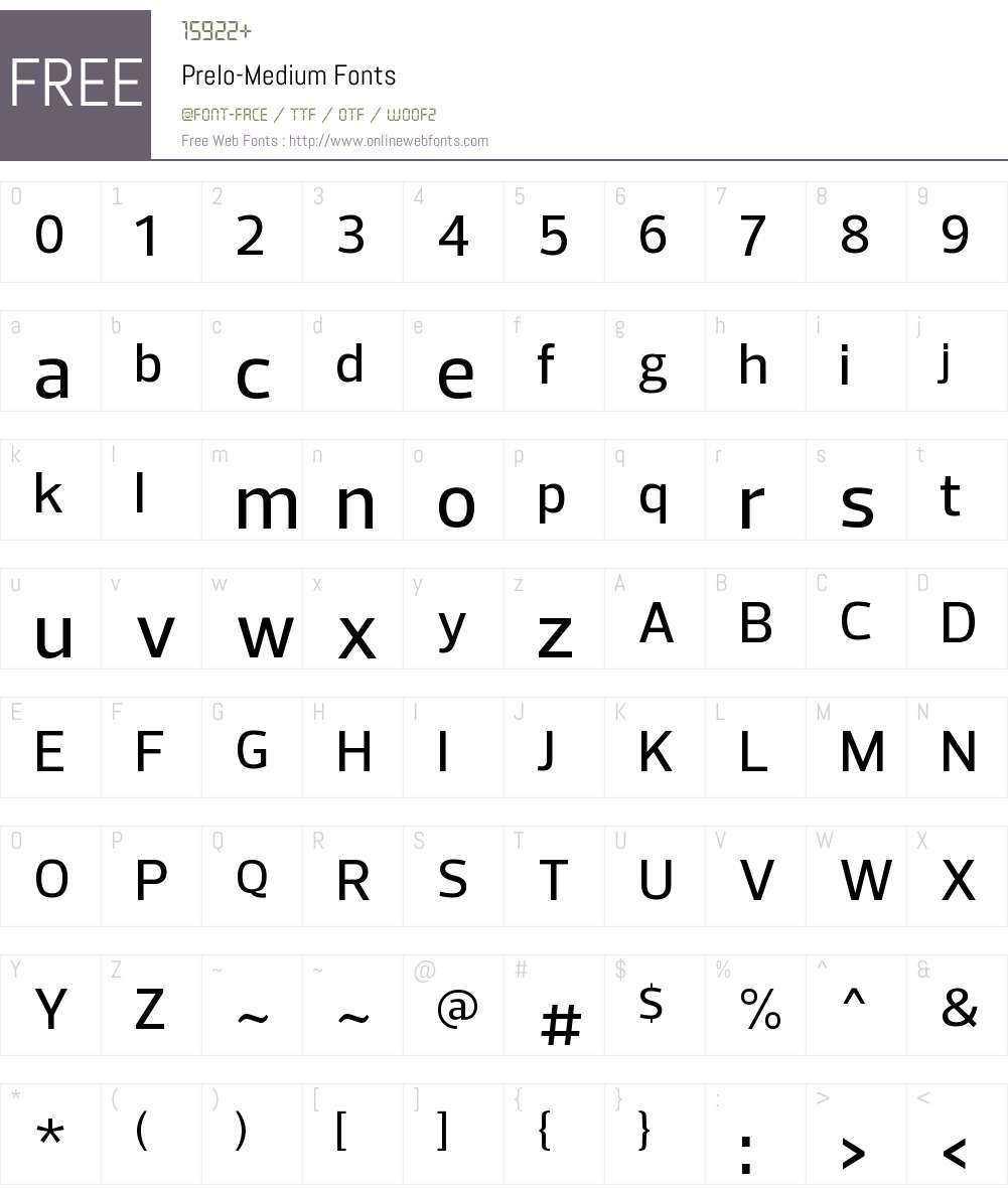 Prelo Medium Font Screenshots