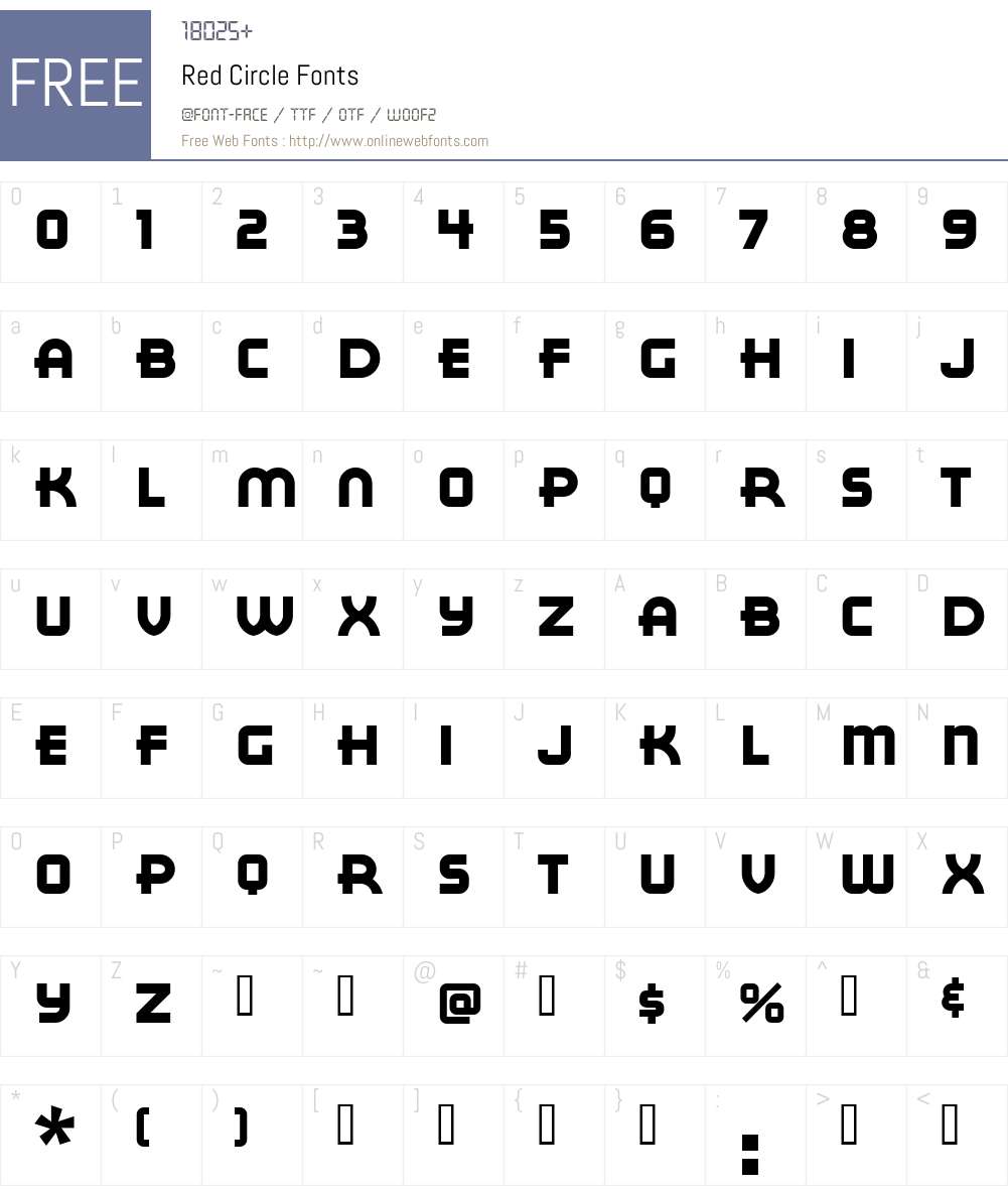 Red Circle Font Screenshots