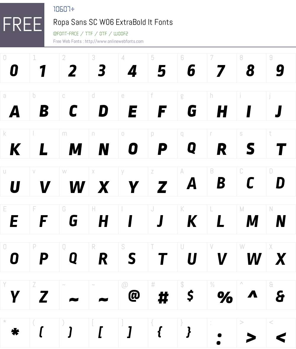Ropa Sans Pro Font Screenshots